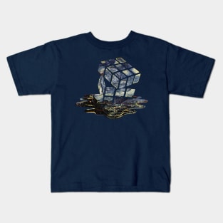 melting rubik's cube Kids T-Shirt